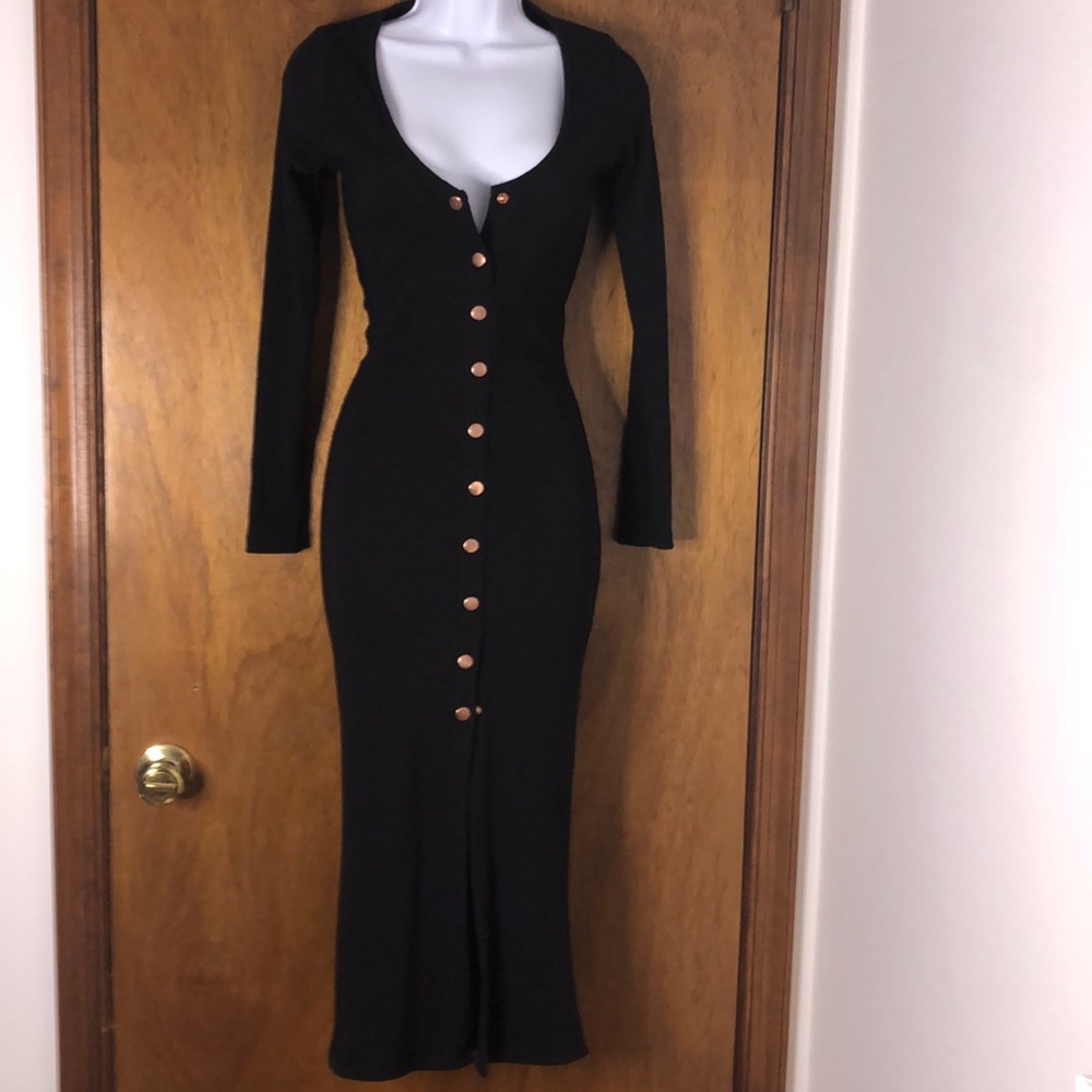 Black button down Fashion Nova dress